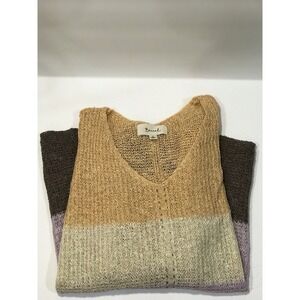 womens sweater multi color‎ v-neck light weight size small